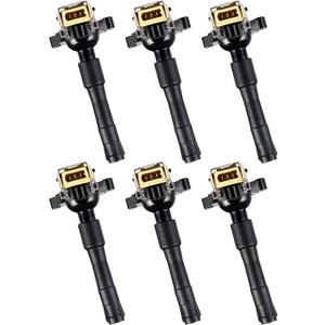 ENA Set of 6 Ignition Coil Pack Compatible with BMW 328I 528I M3 Z3 E36 E46 E31 E38 E39 E53 E721 E720 E383 Land Rover 2.5L 2.8L 3.0L 3.2L 5.4L Replacement for C1239 UF-300 UF-354