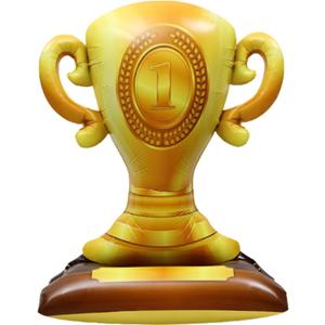 4D Giant Trophy Standing Balloon Gold Champion Foil Balloons,First Prize Balloon for Sports Party Supplies Basketball Football Soccer Birthday Anniversary Games Christmas New Year Party Decorations