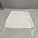 Falainetee Women's Drawstring Solid Mesh Sheer Summer Bikini Cover Up Skirt Off-White, S