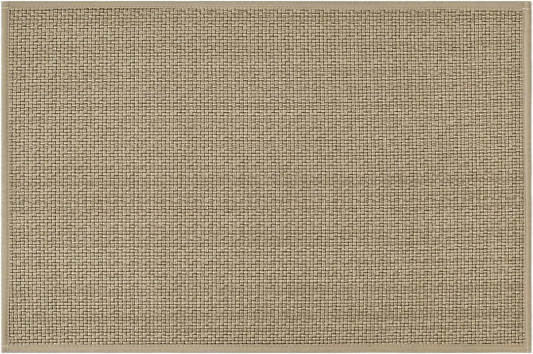 Artoid Mode Washable Non Slip Rubber Backing Kitchen Rugs Doormat, Absorbent Kitchen Floor Mats Front of Sink Kitchen Mats for Floor Home Decor 24x35 Inch (Linen)