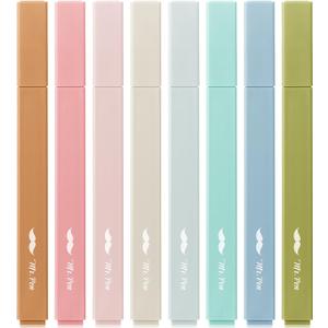 Mr. Pen- Aesthetic Highlighters No Bleed, 8 Pack, Natural Earth, Chisel Tip, Cute Highlighters Assorted Colors for Journaling, Highlighting, Underlining, Fast Dry, Back to School Supplies