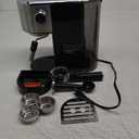 KRUPS Stainless Steel Espresso Machine: 15-Bar Pump Pressure, Milk Frother for Cappuccino and Latte, Fast Pre-Heat, 2-Cup Capacity, Cup Warmer, Easy Cleaning, 1350W, Silver