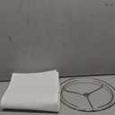 Aspen Creative 38007, Collapsible Empire Transitional Spider Shade, 9" Top x 11" Bottom x 9" Slant, White Linen