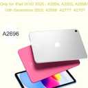 Harvopu Compatible for iPad 11th 10th Generation Case with Keyboard, Folio Cover with Pencil Holder, Multi-Touch Trackpad, 7 Color Backlit, Detachable Keyboard for iPad (A16) 11th/10th Gen (Yellow)