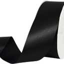Black Ribbon 1-1/2 Inch x 50 Yards Satin Ribbon Single Face Ribbon for Crafts, Gift Wrapping, Floral Bouquet, Weddings, and Decorations, with Spool