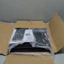 OUSHENG Mesh Decorative Garden Fence Fencing, 24in (H) x 10ft (L) Dog Barrier Outdoor for Yard, Rustproof Metal Wire Panels Border Blockers for Small Animal Rabbit, Black Arched