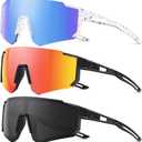 Kids Sunglasses Polarized - UV400 Protection Boys Youth Cycling Goggles Baseball Sunglasses with Glasses Strap