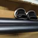 Tension Curtain Rod 43 to 83 Inches (3.6 to 7 ft), 1.26" Diameter Spring Adjustable Heavy Duty Long Large Curtains Pole for Windows Door Bathroom Patio Outdoor No Drilling, Black