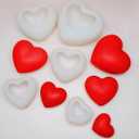 5 Sizes Heart Silicone Mold Candy Molds for Chocolate Bombs, Cookie Decor, Pastry, Cake, Jelly, Valentines Day 3D Heart Shape DIY Casting Craft for Epoxy Resin Art, Candles, Handmade Soap Making
