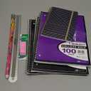 Set of Notebooks with Eraser, Line and Pencil