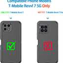 Anloes Case for T-Mobile Revvl 7 5G, Phone Case Heavy Duty Shockproof Dustproof Rugged Protective, 3 in 1 Bumper Cover for Revvl 7 5G(Without Built-in Screen Protector) (Purple)