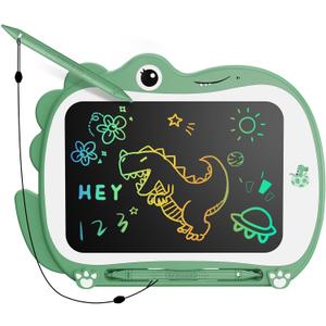 8.5 Inch Dinosaur LCD Drawing Tablet Writing Board Toddler Toy Educational Toys Birthday Christmas Gifts Toys for 3 4 5 6 Years Old Boys and Girls (Green)