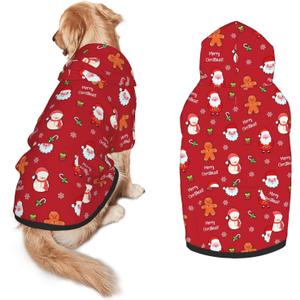 Dog Christmas Costume, Santa Claus Dog Hoodie Christmas Cosplay Clothes Sweaters Outfits Pullover Pets' Sweatshirt with Pocket for Medium Large Dogs-XL (Color 3-1)