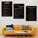 GYMHYSP Core Values Canvas Wall Decor, Motivational Poster Print 60x28 Inch