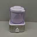 Nostalgia Electric Ice Cream Maker with 2-Qt Double Insulated Gel Canister & Stainless Steel Base - Makes Sorbet, Soft Serve, and Frozen Yogurt - White