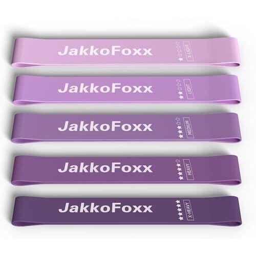 Latex Free Resistance Bands for Working Out - Set of 5 + Carrying Bag & Non Latex Pull Up Assistance Power Bands Set for Men and Women