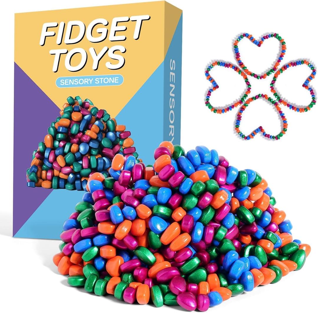 Sensory Fidget Toys Adults Teens - Magnetic Balls Fidget Toy 500PCS - Anxiety Stress Relief Toys for Autistic ADHD - Desk Toys - Gifts for Coworkers Teenagers (4 Color)