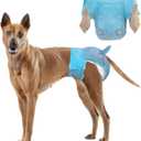 Dono Dog Diapers Female for Large Dogs with Stretchy Waist, Disposable Full Wrap Puppy in Heat Period Diapers, 360 Leak-Proof Super Absorbent Doggie Small Medium (XL(Waist 14.9"-22.8"))