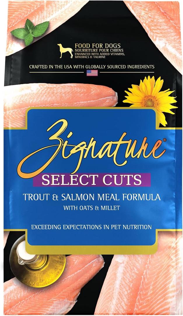 Zignature Select Cuts Trout & Salmon Formula Dry Dog Food 4lb (EXP 07/01/27)