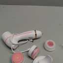 Facial Cleansing Brush, Waterproof Dual-Rotation Face Scrubber Exfoliator with 3 Brush Heads and 2 Adjustable Speeds, Rechargeable Exfoliating Face Brushes for Cleansing and Skin Care (Pink)