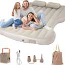 for Tesla Model Y Air Mattress, Self Inflating Car Camping Mattress with Wireless Charging Air Pump, 2 Pillows, Storage Bag, Sleeping Mat for Tesla Model Y Accessories 2020-2024 2025 (Beige)