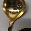 4 Piece 1 oz Gold Small Ladle, 8 Inch 304 Stainless Steel Soup Ladle for Serving, Gravy Spoon for Sauces, Dishwasher Safe