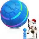 Petbobi Active Rolling Ball for Dogs Interactive Dog Ball with LED Flash Light, Includes Self-Moving Toys for Medium Large Dogs to Chase and Self Play, USB Rechargeable
