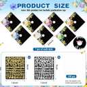 Feifeiya 14 Pcs DIY Graduation Cap Topper Sticker Flower Design Motivational Inspirational Cap Topper Decal with Alphabet Letter Stickers for Graduation Accessories(Half-side,Colorful)