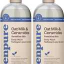Renpure Oat Milk & Ceramides Body Wash - For Gentle Cleansing & Hydration - For Sensitive Skin - Oat Milk & Ceramides - 24 Fl Oz each, 2 Pack