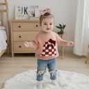 Kids Toddler Halloween Sweater Boys Girls Pumpkin/Ghost Embroidery Long Sleeve Knit Sweater Pullover Sweatshirt Top (3-4T, Pink Plaid)