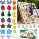 20PCS Kids Climbing Holds - Toddler Rock Climbing Toy Set with Hardware for Indoor/Outdoor Climbing Walls