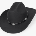 Men-Women Rodeo Felt-Cowboy-Hat with Western-Belt-Decor Vintage Outback-Cowgirl-Hat Country-Gus Fedora-Cap Size:M/L