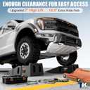 Heavy-Duty Vehicle Service Ramps - 1 Pair Professional Auto Maintenance Lifts for Trucks & SUVs, High-Lift Tire Ramps for Underbody Oil Change, Integrated Support for Jack Stands
