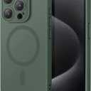 ESR for iPhone 15 Pro Max Case with MagSafe, Supports Magnetic Charging, Slim Liquid Silicone Case, Shock Absorbing, Screen and Camera Protection, Cloud Series, Green