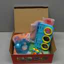 2-in-1 Rolling Ball & Car Ramp Race Track for Toddlers, Hammer Ball Drop Toy for Boys & Girls, Interactive Toys w/Sensor Lights - Montessori STEM Learning Toys - Brithday Gift for Kids 1-5+ Year Old (Blue + Red + Orange + Green)