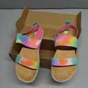 Girls Sandals Open Toe Kids Summer Flat Sandals Casual Fashion Dress Shoes with Elastic Straps, 2