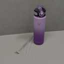 Enerbone Insulated Water Bottle, 24 oz Stainless Steel Water Bottles with Carrying Strap, Double-Wall Vacuum Insulation Thermos, Leakproof Sports Bottle with Straw, Keep Drinks Hot or Cold for Hours (Lavender)