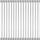 Roll Up Dish Drying Rack Over Sink, SUS304 Stainless Steel, Foldable 18-Tube Design, Gray, 13.8 x 17.7 Inch (Gray, Large)