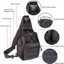 Qcute Tactical Backpack, Waterproof Military Cross-body Molle Sling Shoulder Backpack Chest Bag for Outdoor Every Day Carry