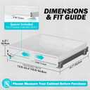 Pull Out Cabinet Organizer, Expandable Width 13"-22", Heavy Duty Metal Slide Out Drawers for Cabinets, Expandable Cabinet Pull Out Shelves for Kitchen, Pantry, Bathroom, White