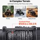 VEVOR 6000 lbs Electric Winch, 12V DC Large ATV/UTV Winch with Φ0.24 in x 49.2 ft Synthetic Rope, Wireless & Wired Remote Control, IP55 Waterproof, with Fairlead Mount Plate for Towing UTV Off-Road