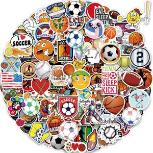 pcnearty 300 Pcs Sport Stickers for Kids, Sport Water Bottle Stickers, Vinyl Waterproof Laptop Sticker for Water Bottle, Bulk Sticker Packs for Boys Kids Classroom Prizes for Elementary Students