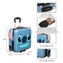 Bioworld Lilo & Stitch Stitch Character Face Blue 15" Novelty Luggage