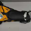 Snorkel Set with Fins for Adults, Snorkeling Gear for Adults Men and Women, Snorkle, Mask Set Adults Dry Top Snorkel Mask Combo Set with Travel Bag for Snorkeling, Diving, Swimming (Small-Medium, Yellow)