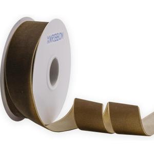 Dk Khaki Velvet Ribbon Single Sided,1 1/2 Inch by 10 Yards Spool