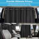ZATOOTO Car Divider Curtain, Car Privacy Curtains with Pole Backseat Blackout Curtain for Car Camping Travel and Breaks, Lengths Adjustable for Most Cars, Sedan, Vans, SUVs (5.25 ft * 3.48 ft)