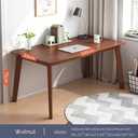 IOTXY Simple Wooden Writing Desk - 55" W PC Laptop Computer Table, Walnut