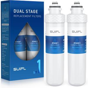 2 Stage Cooler Filter Replacement Kit, Compatible With Brio "UVF2" Models, Replacement for Brio MIB200PKF Filter