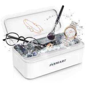 INSMART Ultrasonic Jewelry Cleaner: 45Khz 450ML Professional Silver Jewelry Cleaner, Ultrasonic Cleaner Machine for Ring, Retainer, Watch, Glasses, Earring and More