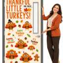 Hello Hallway Classroom Door Decorations for Teachers, Thanksgiving | Reusable Peel & Stick Door & Whiteboard Decor Kit | Preschool Pre-K Kindergarten Classroom Wall Decor